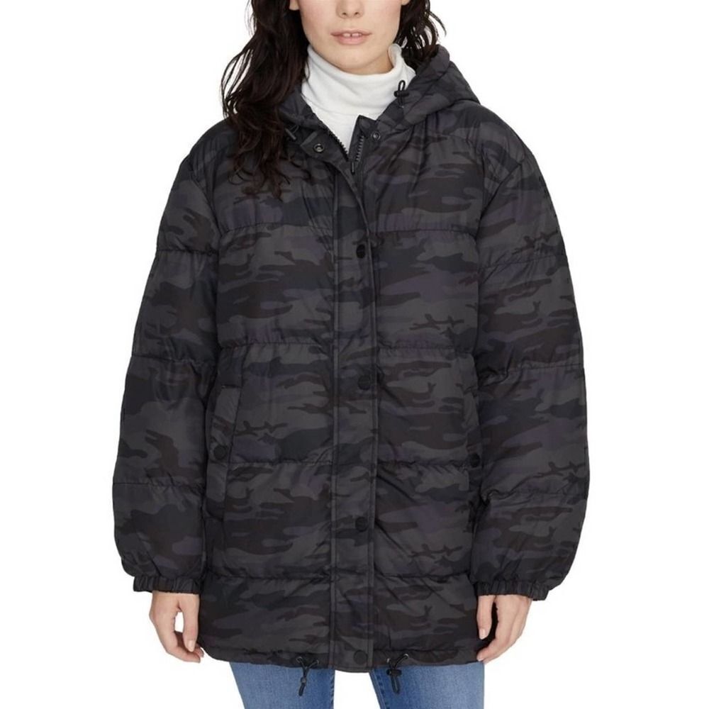 Sanctuary Camo Oversized Puffer Jacket Coat - Extra Small / XS